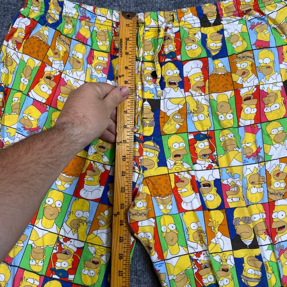 The Simpsons Homer Simpson Pajama Pants Mens XL 2007 Vintage AOP Cotton - Picture 6 of 9
